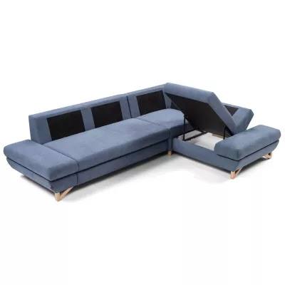 Rohová moderní sedačka GULEPA 2 - riflová, pravý roh