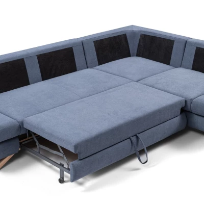 Rohová moderní sedačka GULEPA 2 - riflová, pravý roh