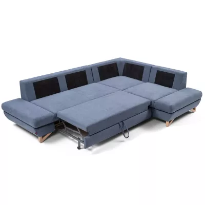 Rohová moderní sedačka GULEPA 2 - riflová, pravý roh