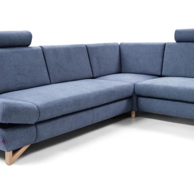 Rohová moderní sedačka GULEPA 2 - riflová, pravý roh