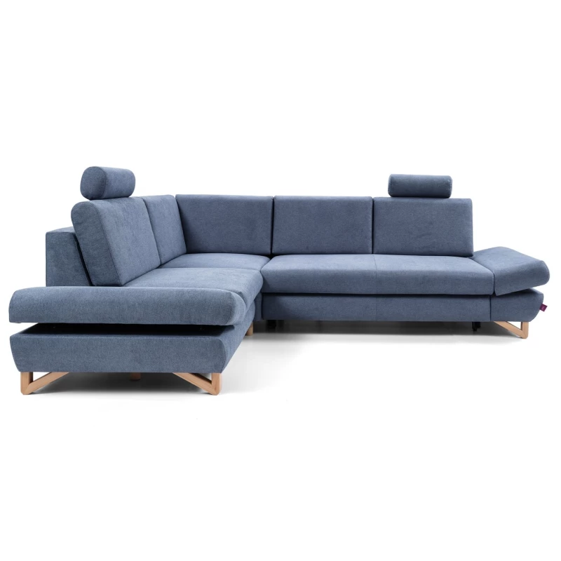 Rohová moderní sedačka GULEPA 2 - riflová, levý roh