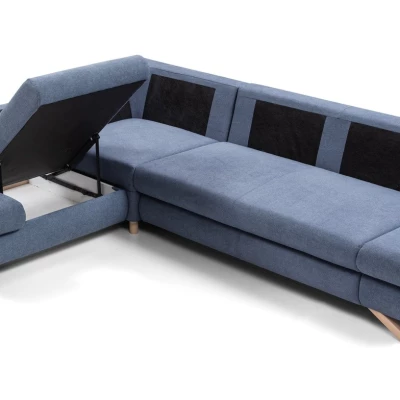 Rohová moderní sedačka GULEPA 2 - riflová, levý roh