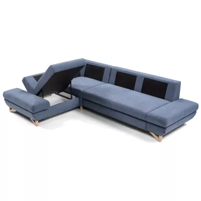 Rohová moderní sedačka GULEPA 2 - riflová, levý roh