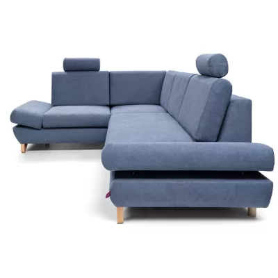 Rohová moderní sedačka GULEPA 2 - riflová, levý roh