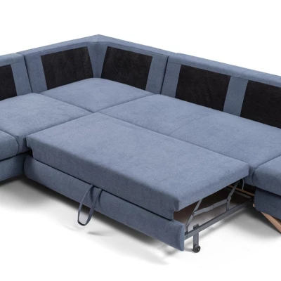 Rohová moderní sedačka GULEPA 2 - riflová, levý roh