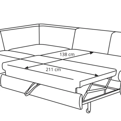 Rohová moderní sedačka GULEPA 2 - tmavá šedá, levý roh