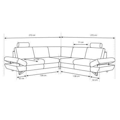 Rozkládací sedací souprava GULEPA 3 - šedá