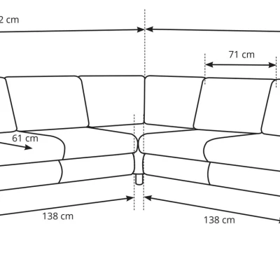 Rozkládací sedací souprava GULEPA 3 - riflová