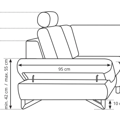 Rozkládací sedací souprava GULEPA 3 - riflová