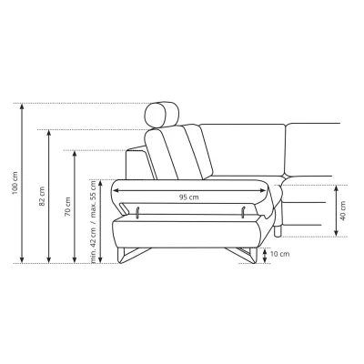 Rozkládací sedací souprava GULEPA 3 - riflová