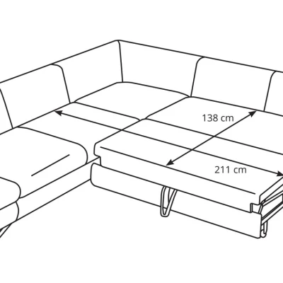 Rozkládací sedací souprava GULEPA 3 - riflová
