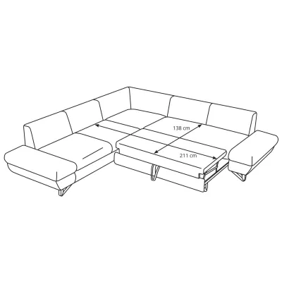 Rozkládací sedací souprava GULEPA 3 - riflová