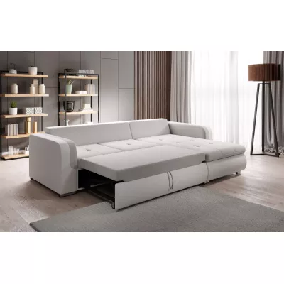 Rohová sedací souprava DAFNI MINI - bílá / šedá, pravý roh