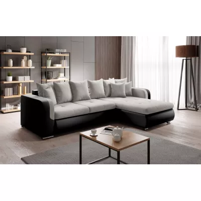 Rohová sedací souprava DAFNI MINI - černá / světle béžová, pravý roh