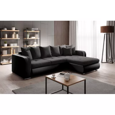 Rohová sedací souprava DAFNI MINI - černá, pravý roh
