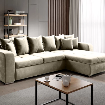 Rohová sedací souprava DAFNI MINI - béžová, pravý roh