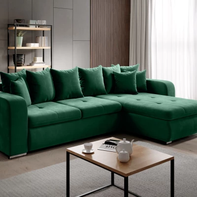 Rohová sedací souprava DAFNI MINI - zelená, pravý roh