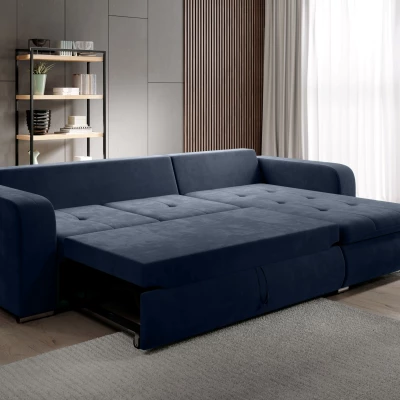 Rohová sedací souprava DAFNI MINI - tmavě modrá, pravý roh