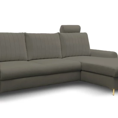 Rohová sedačka s úložným prostorem ESTENVAN - tmavá šedá, pravý roh