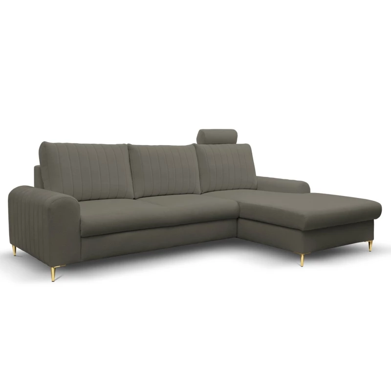 Rohová sedačka s úložným prostorem ESTENVAN - tmavá šedá, pravý roh