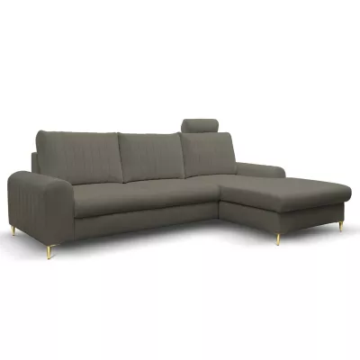 Rohová sedačka s úložným prostorem ESTENVAN - tmavá šedá, pravý roh