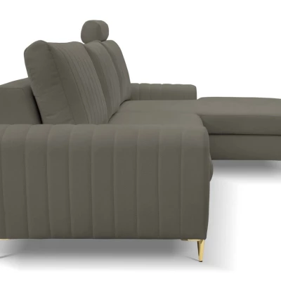 Rohová sedačka s úložným prostorem ESTENVAN - tmavá šedá, pravý roh