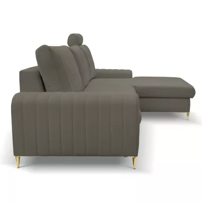 Rohová sedačka s úložným prostorem ESTENVAN - tmavá šedá, pravý roh