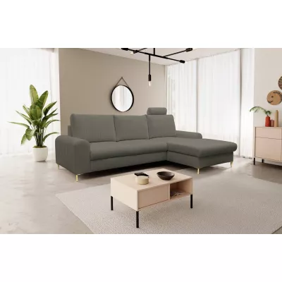 Rohová sedačka s úložným prostorem ESTENVAN - tmavá šedá, pravý roh