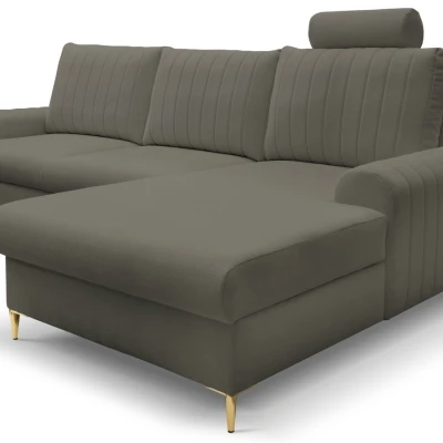 Rohová sedačka s úložným prostorem ESTENVAN - tmavá šedá, pravý roh