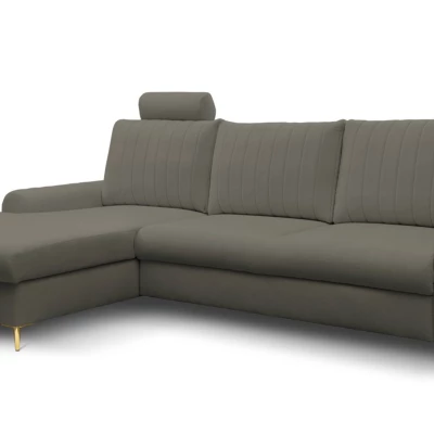 Rohová sedačka s úložným prostorem ESTENVAN - tmavá šedá, levý roh