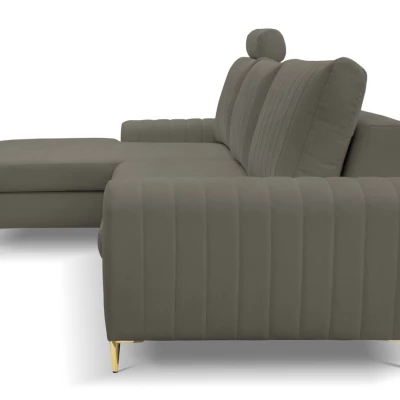 Rohová sedačka s úložným prostorem ESTENVAN - tmavá šedá, levý roh