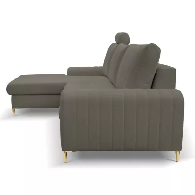 Rohová sedačka s úložným prostorem ESTENVAN - tmavá šedá, levý roh