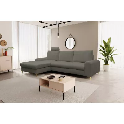 Rohová sedačka s úložným prostorem ESTENVAN - tmavá šedá, levý roh