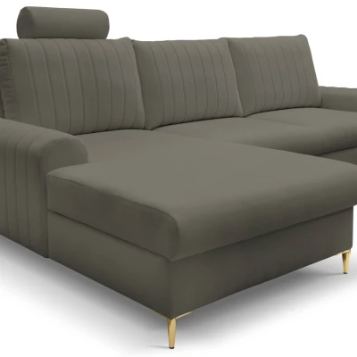 Rohová sedačka s úložným prostorem ESTENVAN - tmavá šedá, levý roh