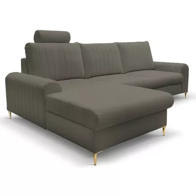 Rohová sedačka s úložným prostorem ESTENVAN - tmavá šedá, levý roh