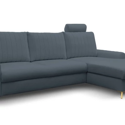 Rohová sedačka s úložným prostorem ESTENVAN - modrá, pravý roh