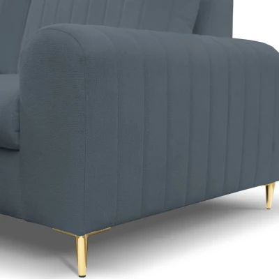 Rohová sedačka s úložným prostorem ESTENVAN - modrá, pravý roh