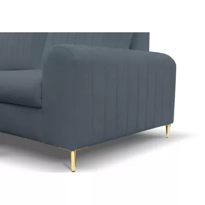 Rohová sedačka s úložným prostorem ESTENVAN - modrá, pravý roh