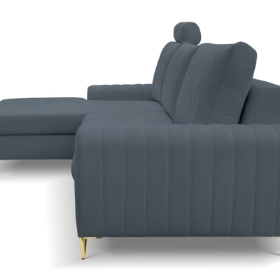 Rohová sedačka s úložným prostorem ESTENVAN - modrá, levý roh