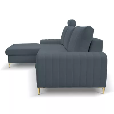 Rohová sedačka s úložným prostorem ESTENVAN - modrá, levý roh