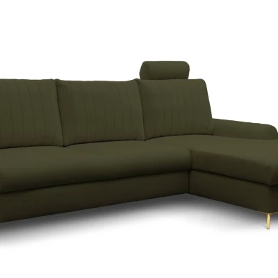 Rohová sedačka s úložným prostorem ESTENVAN - olivová, pravý roh