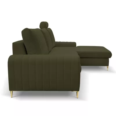 Rohová sedačka s úložným prostorem ESTENVAN - olivová, pravý roh