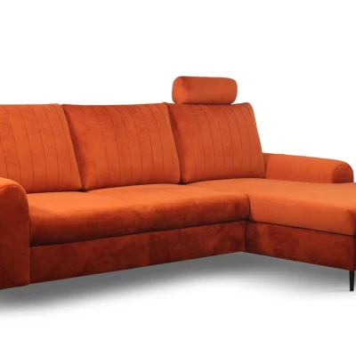 Rohová sedačka s úložným prostorem ESTENVAN - rezavá, pravý roh