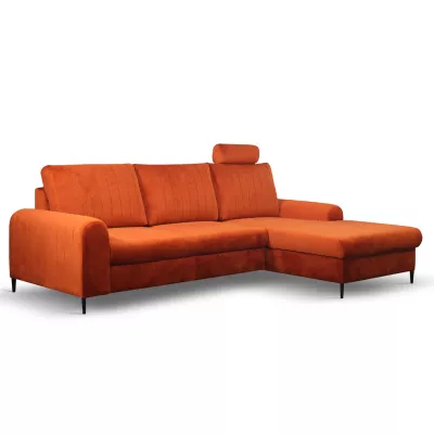 Rohová sedačka s úložným prostorem ESTENVAN - rezavá, pravý roh