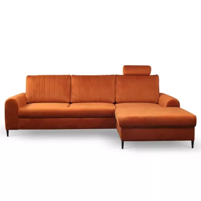 Rohová sedačka s úložným prostorem ESTENVAN - rezavá, pravý roh