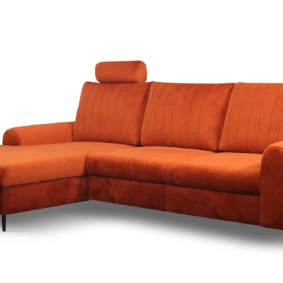 Rohová sedačka s úložným prostorem ESTENVAN - rezavá, levý roh