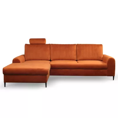 Rohová sedačka s úložným prostorem ESTENVAN - rezavá, levý roh