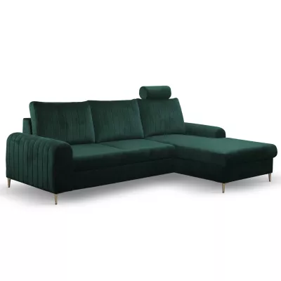 Rohová sedačka s úložným prostorem ESTENVAN - zelená, pravý roh