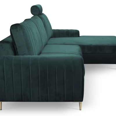 Rohová sedačka s úložným prostorem ESTENVAN - zelená, pravý roh