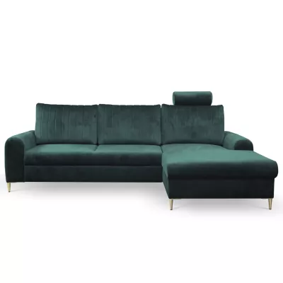 Rohová sedačka s úložným prostorem ESTENVAN - zelená, pravý roh